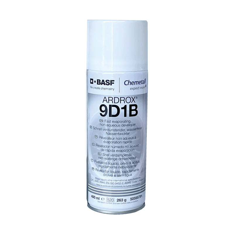 ARDROX 9D1B – REVELADOR SECO PARA ENSAIOS NÃO DESTRUTIVOS
