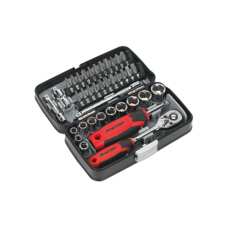 Sealey AK8945 – Jogo de Chaves de Caixa e Bits 1/4" 38 Peças
