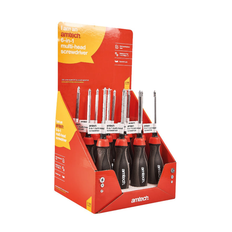 CHAVE COMBINADA PHILLIPS E POZIDRIVE - 6 EM 1