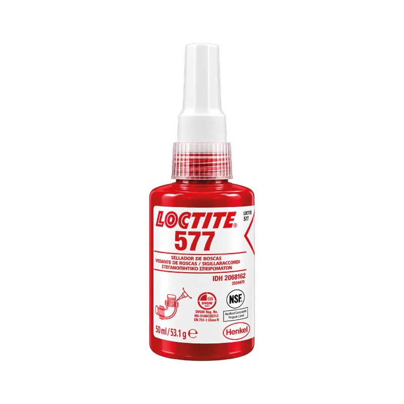 LOCTITE® 577 Vedante de Roscas 50 ml para Tubagens Metálicas