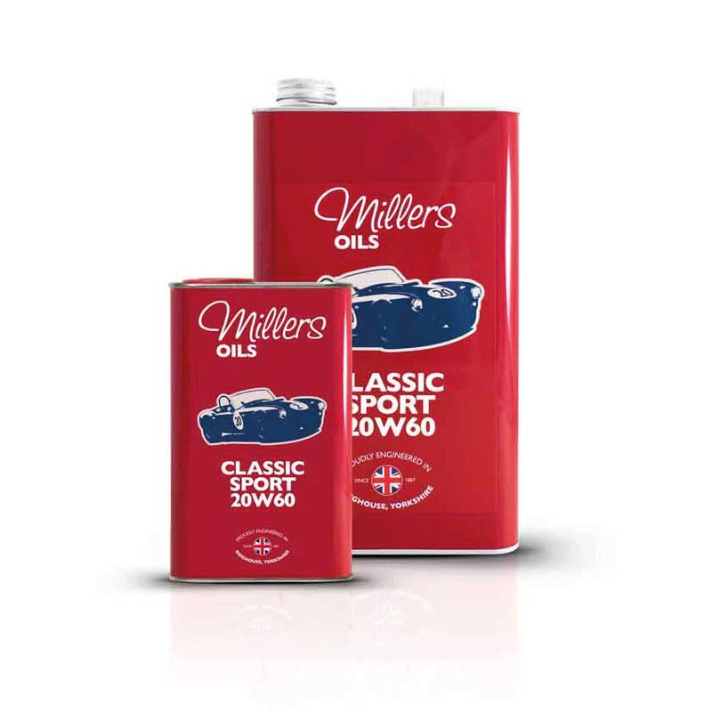 Millers Oils Classic Sport 20W-60 | Óleo Semi-sintético para Veículos Clássicos Desportivos - 5L