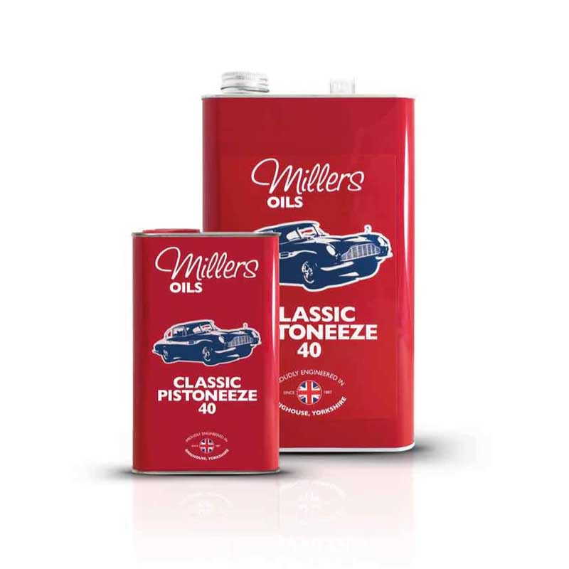 Millers Oils Classic Pistoneeze 40 | Óleo Mineral Monograu SAE 40 para Veículos Clássic - 5L
