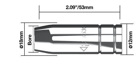 BOCAL CILÍNDRICO, TAMANHO DO FURO 16 MM (5/8 ”)