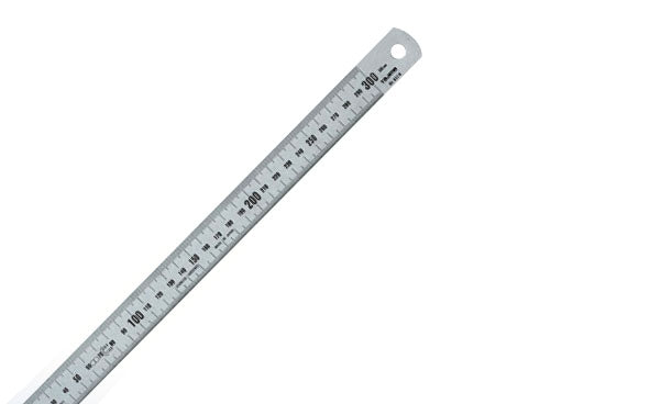 RÉGUA INOX 300MM C/DUPLA ESCALA CM/MM