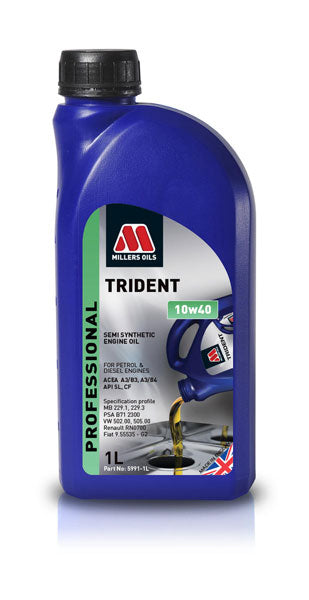 ÓLEO MOTOR TRIDENT semi-sintético 10w40 - 1LT