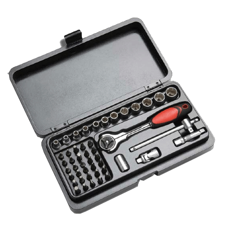 Jogo Chaves Caixa 1/4" + bits com 47 peças