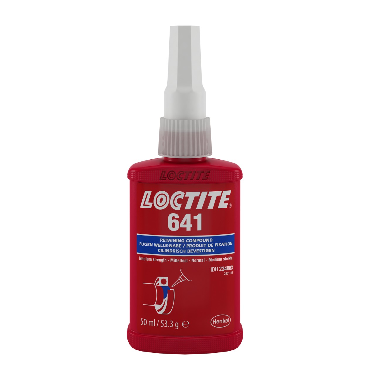 LOCTITE® 641 RETENTOR DE ROLAMENTOS DE RESISTÊNCIA MÉDIA 50ML
