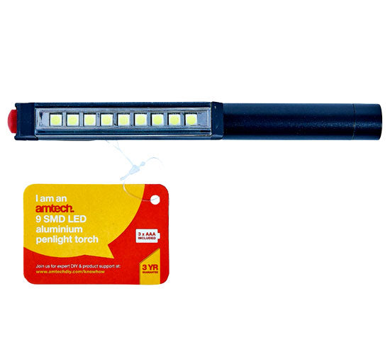 Lanterna Aluminio 9 Leds - 140 Lumens