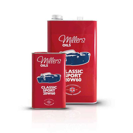 Millers Oils Classic Sport 20W-60 | Óleo Semi-sintético para Veículos Clássicos Desportivos - 5L