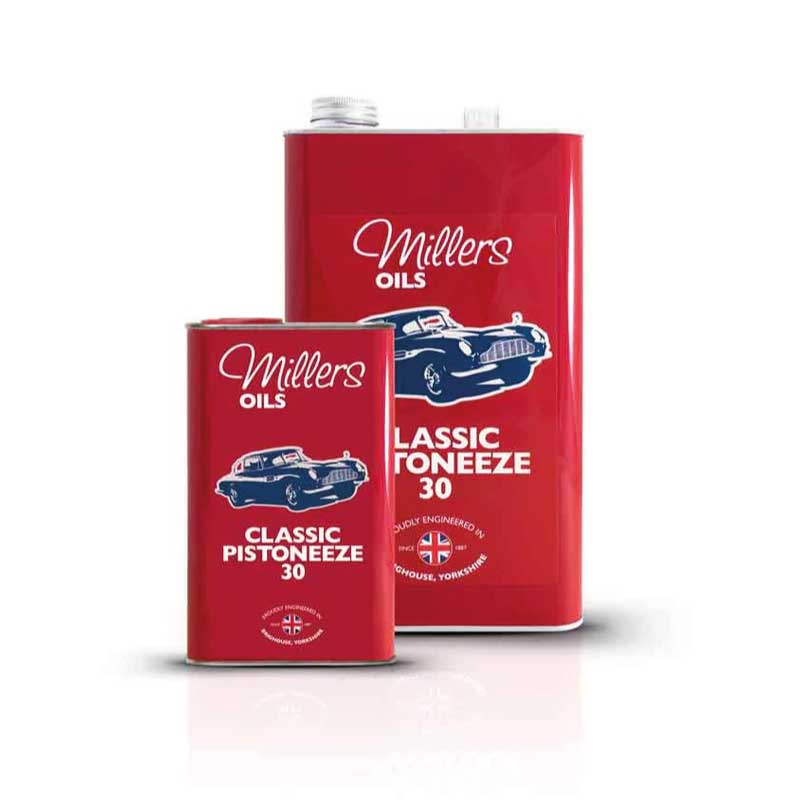 Millers Oils Classic Pistoneeze 30 | Óleo Mineral Monograu SAE 30 para Veículos Clássicos