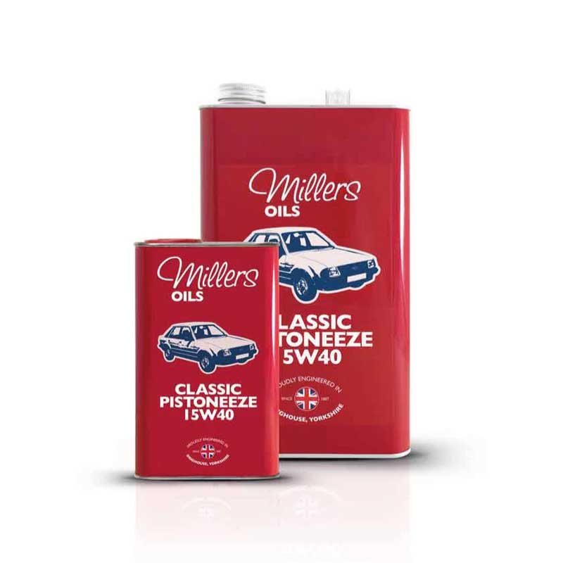 Millers Oils Classic Pistoneeze 15W-40 | Óleo Mineral para Veículos Clássicos - 5L