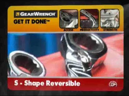 GEARWRENCH 85299 Jogo de Chaves S-Shape com Roquete Reversível 5 Peças Métricas
