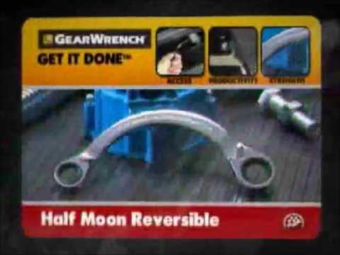 GEARWRENCH 9840D Jogo de Chaves Meia-Lua com Roquete Reversível 4 Peças SAE