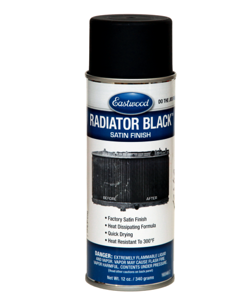 Radiator black paint satinado